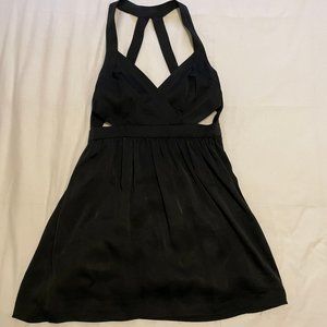 BGBGeneration Black Satiny Cut Out Dress